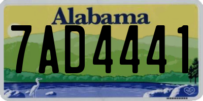 AL license plate 7AD4441