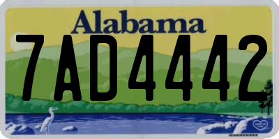 AL license plate 7AD4442
