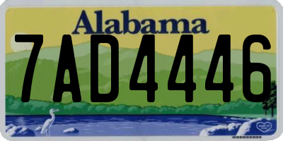 AL license plate 7AD4446