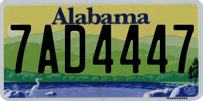 AL license plate 7AD4447