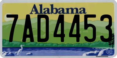 AL license plate 7AD4453