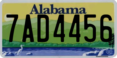 AL license plate 7AD4456