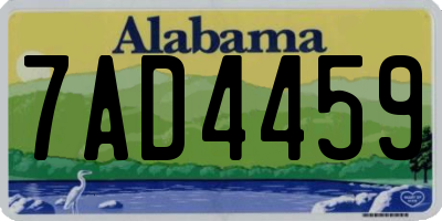 AL license plate 7AD4459