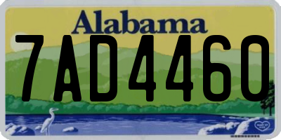 AL license plate 7AD4460