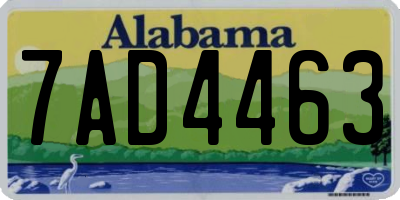 AL license plate 7AD4463
