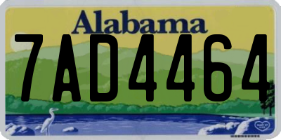 AL license plate 7AD4464