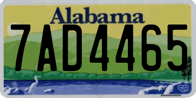 AL license plate 7AD4465