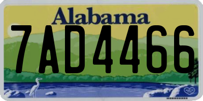 AL license plate 7AD4466