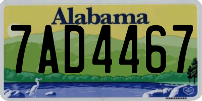 AL license plate 7AD4467