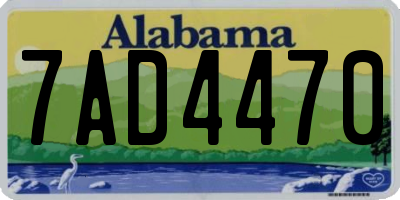AL license plate 7AD4470