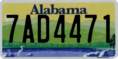 AL license plate 7AD4471