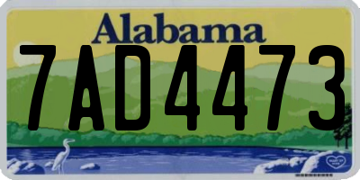 AL license plate 7AD4473