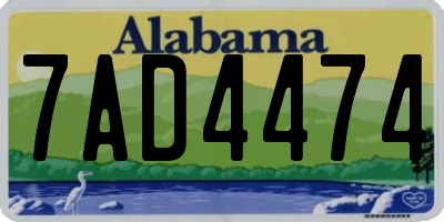 AL license plate 7AD4474