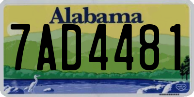 AL license plate 7AD4481