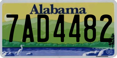 AL license plate 7AD4482