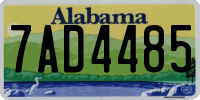 AL license plate 7AD4485