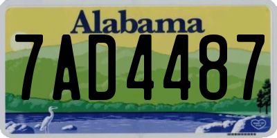 AL license plate 7AD4487