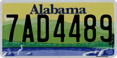 AL license plate 7AD4489