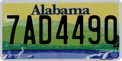 AL license plate 7AD4490
