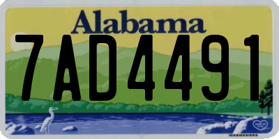 AL license plate 7AD4491