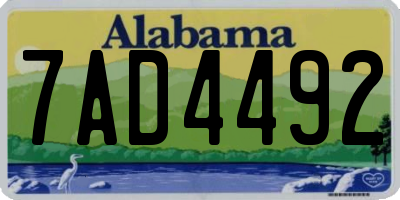 AL license plate 7AD4492