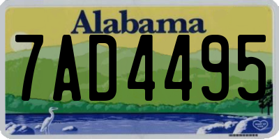 AL license plate 7AD4495