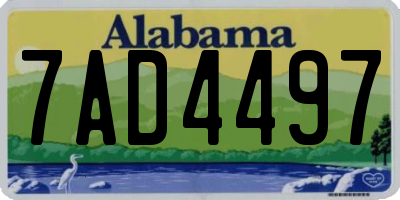 AL license plate 7AD4497