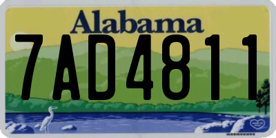 AL license plate 7AD4811