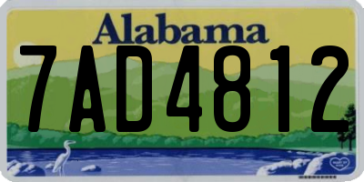 AL license plate 7AD4812