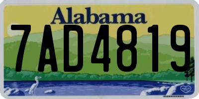 AL license plate 7AD4819