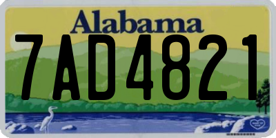 AL license plate 7AD4821
