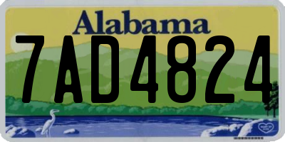 AL license plate 7AD4824