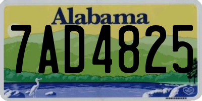 AL license plate 7AD4825