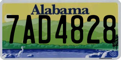 AL license plate 7AD4828
