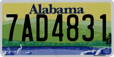 AL license plate 7AD4831