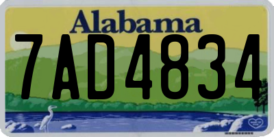 AL license plate 7AD4834