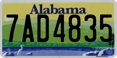 AL license plate 7AD4835