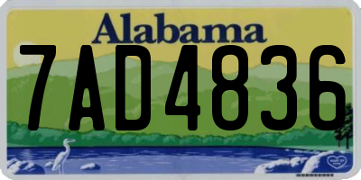 AL license plate 7AD4836
