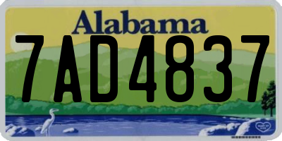 AL license plate 7AD4837