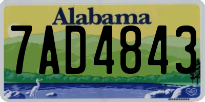 AL license plate 7AD4843