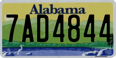 AL license plate 7AD4844