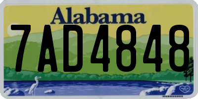 AL license plate 7AD4848
