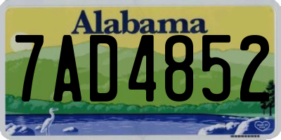 AL license plate 7AD4852