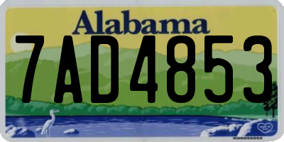 AL license plate 7AD4853