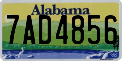 AL license plate 7AD4856