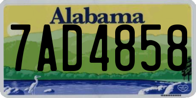 AL license plate 7AD4858