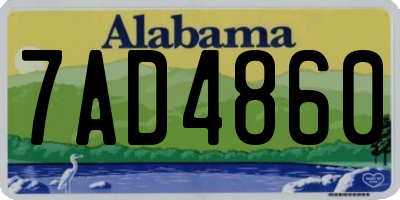 AL license plate 7AD4860