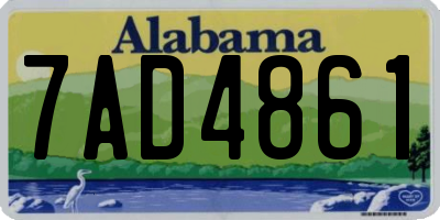 AL license plate 7AD4861