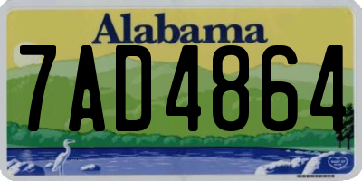 AL license plate 7AD4864