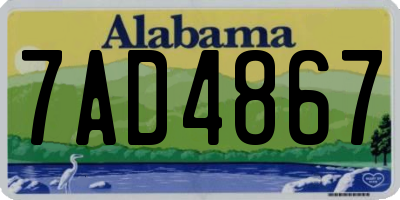 AL license plate 7AD4867